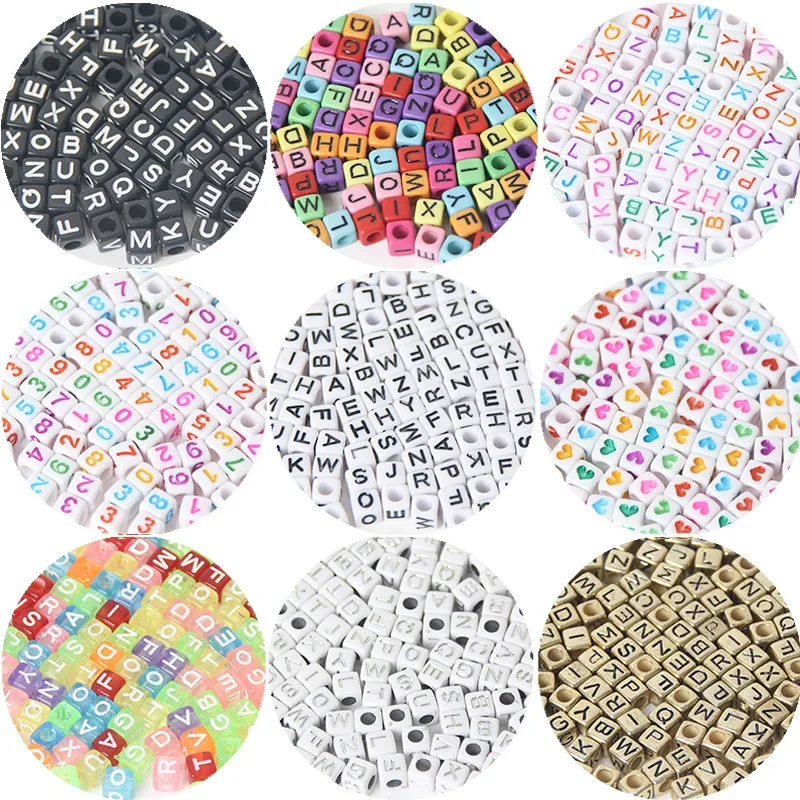Jewelry Quotes - 100/200/300/500Pcs Acrylic Letter Beads Random Mixed