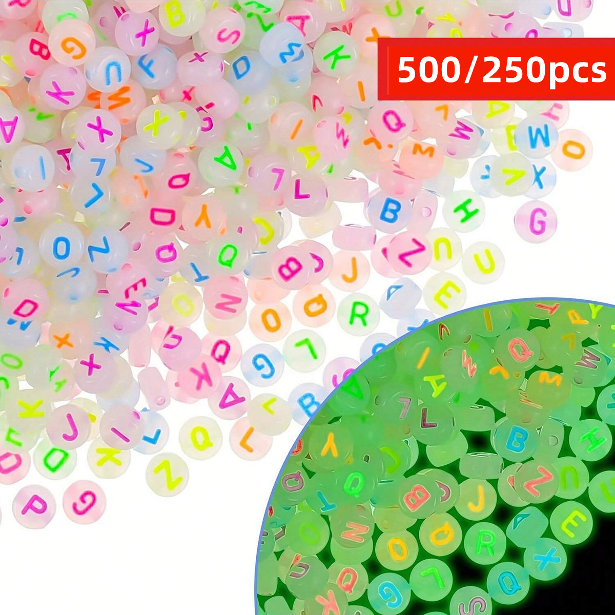 Jewelry Quotes - 500/250pcs 4*7 mm Glowing Acrylic Beads