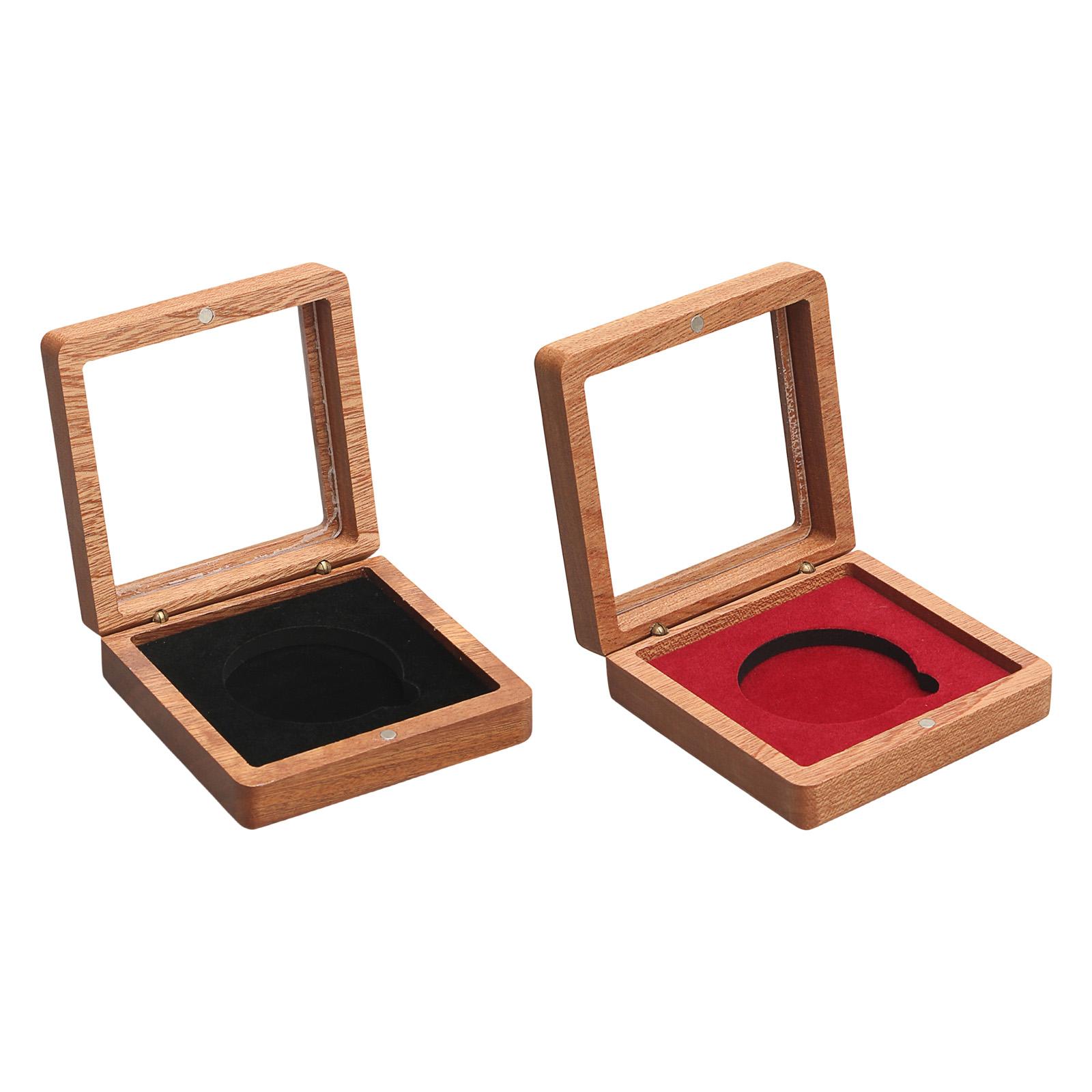 Collectors Coins Jewelry & Watches Of Smithtown - Wooden Coin Presentation Display Box Velvet