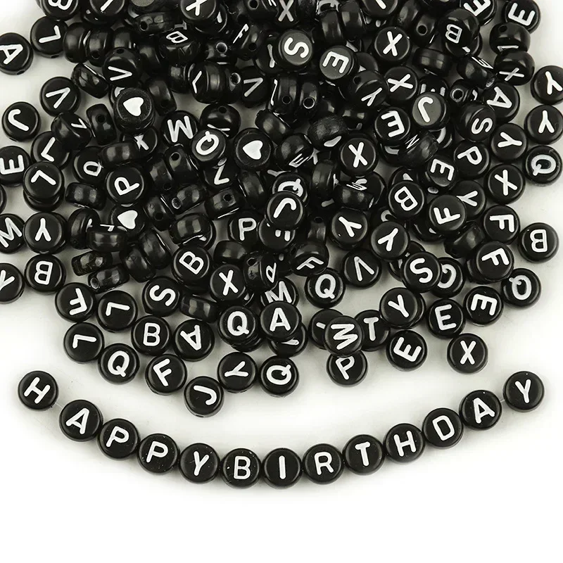 Jewelry Quotes - 100-500PCS Acrylic A-Z 26 Letter Beads