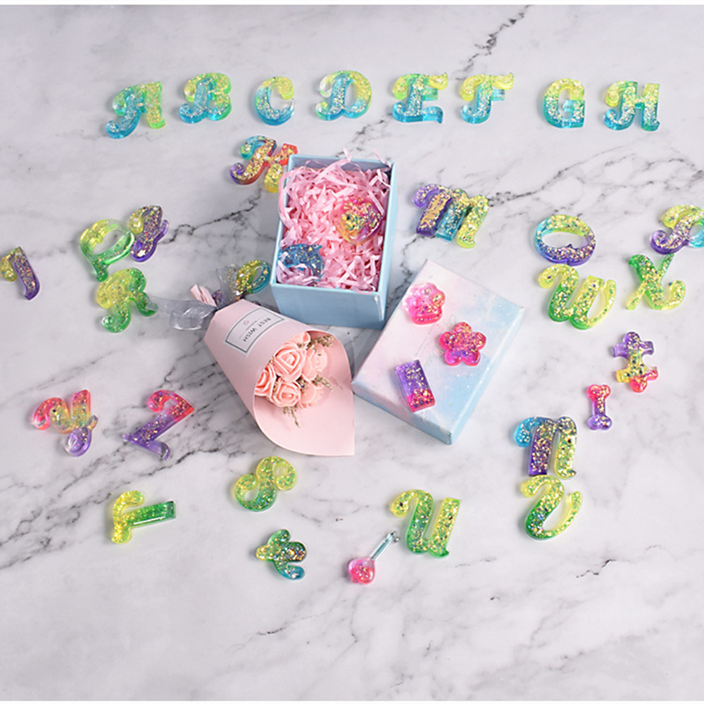 Alphabet Epoxy Resin Silicone  - Jewelry Quotes ulasan dan harga