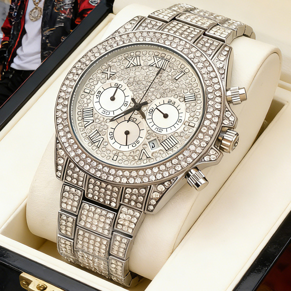 NO Logo Silver Gold Full Diamo - Jewelry And Watches Luxury Brand ulasan dan harga