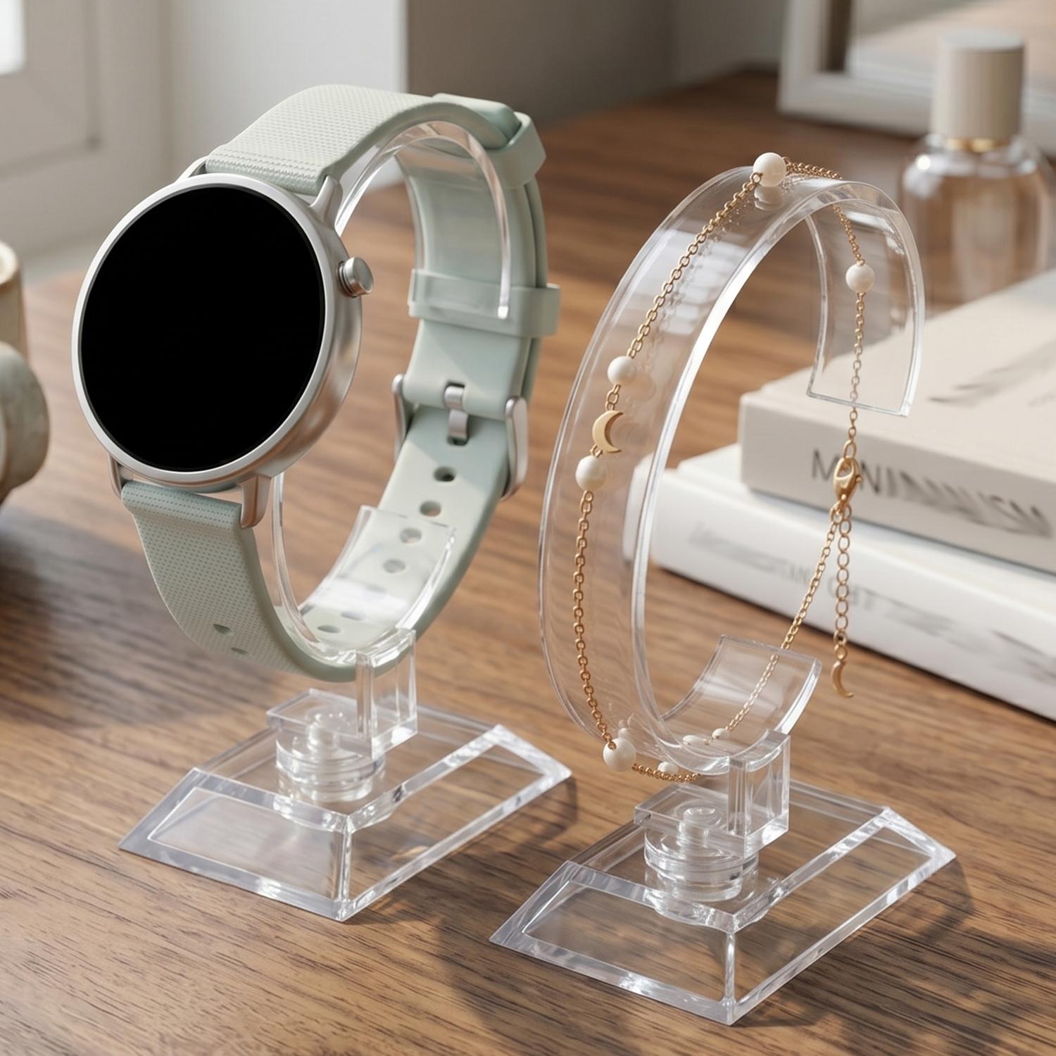 Transparent Watch Display Stan - Watches Jewelry Holder ulasan dan harga