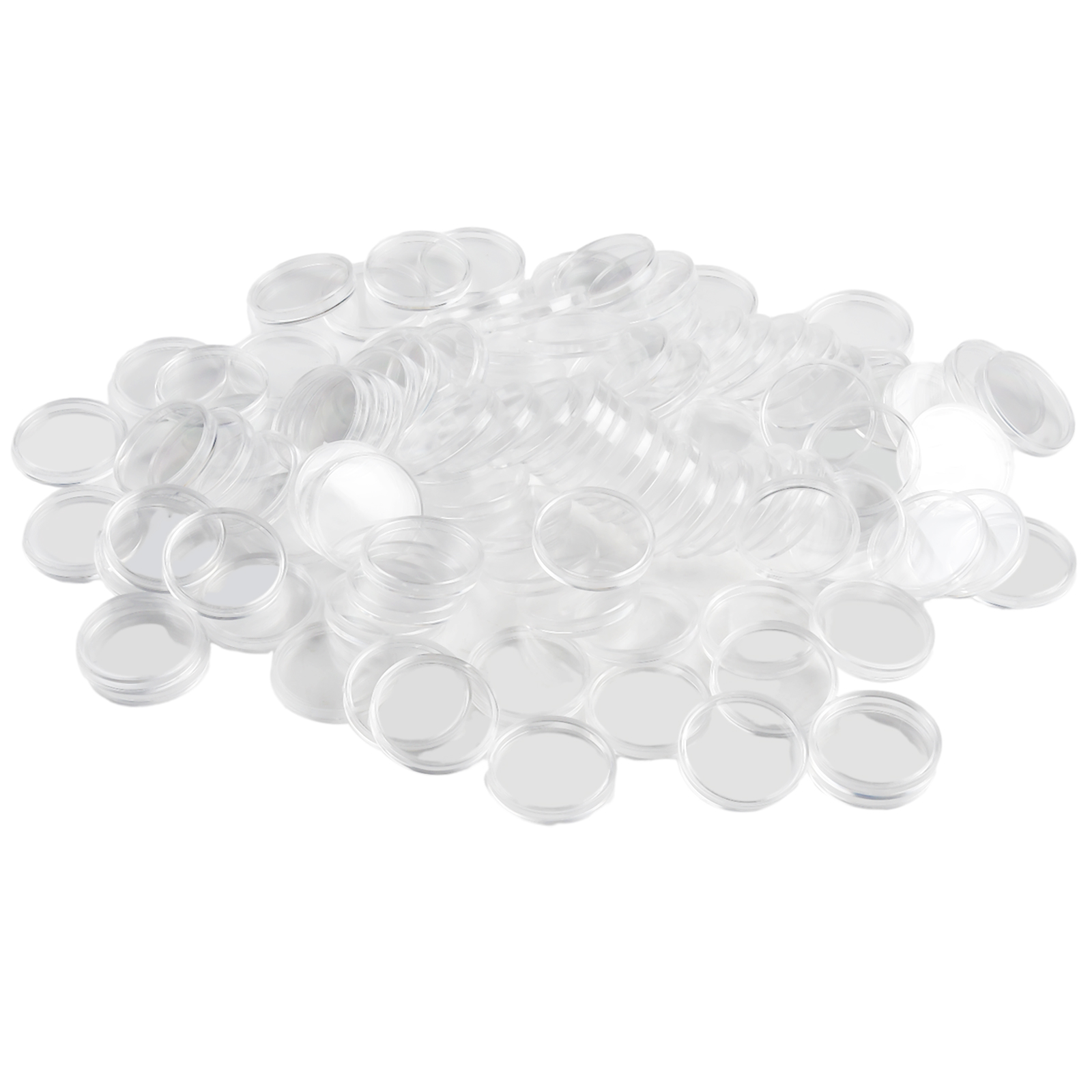 100Pcs Transparent Plastic Rou - Collectors Coins Jewelry & Watches Of Smithtown ulasan dan harga