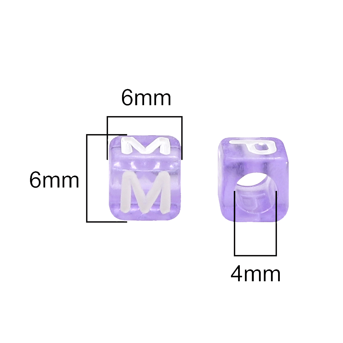 6x6mm Acrylic Translucent Squa - Jewelry Quotes ulasan dan harga