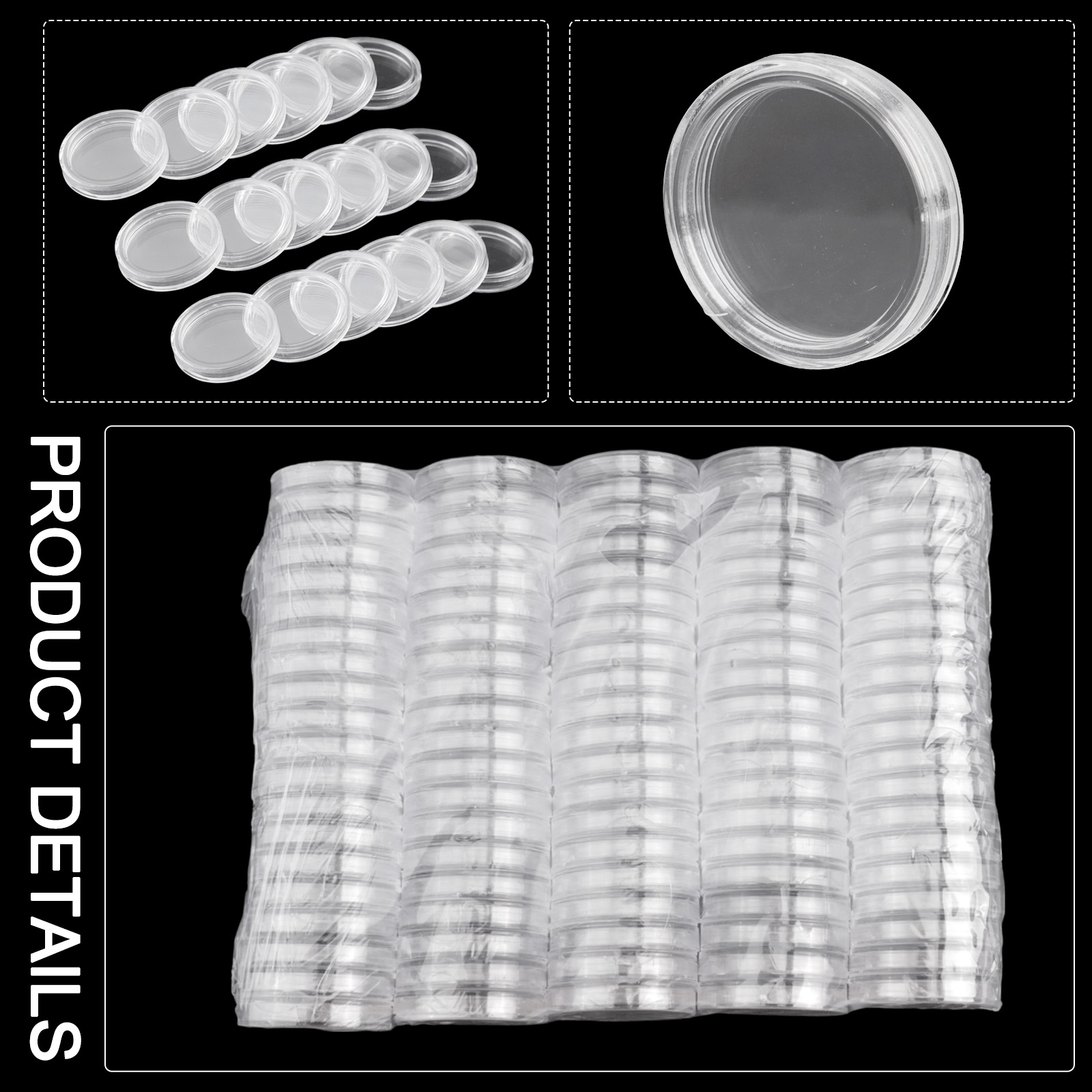 100 Pieces 23mm Clear Round Pl - Collectors Coins Jewelry & Watches Of Smithtown ulasan dan harga