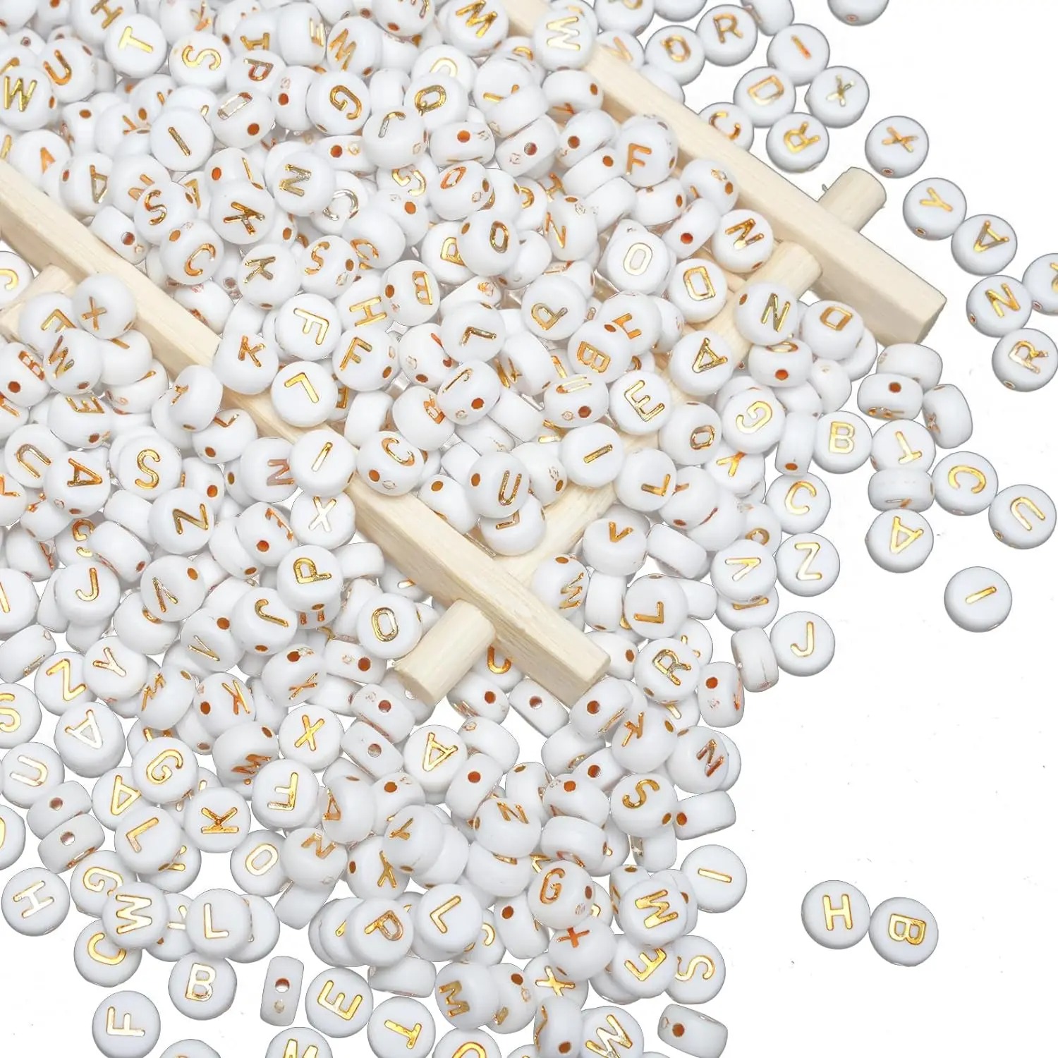 1000 Letter Beads White Circul - Jewelry Quotes ulasan dan harga