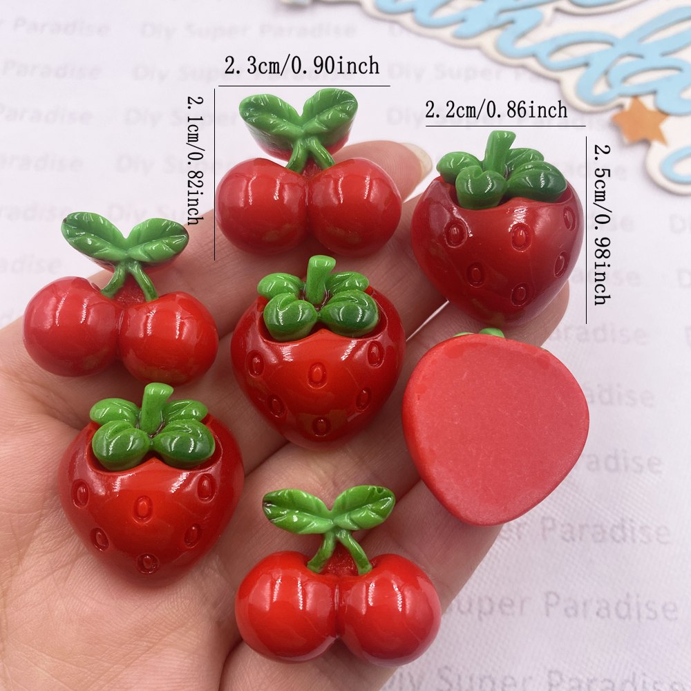 8PCS Resin Kawaii Colorful Red - Paradise Jewelry & Watches Llc Miami ulasan dan harga