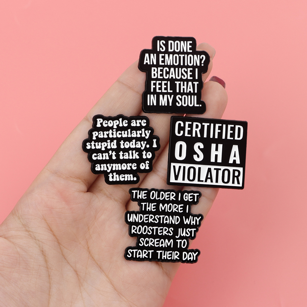 Fashion Quote Brooches Pins Cr - Jewelry Quotes ulasan dan harga