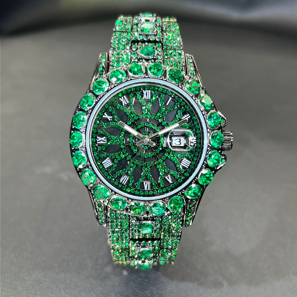 Green Diamond Watch For Men Br - Jewelry And Watches Luxury Brand ulasan dan harga