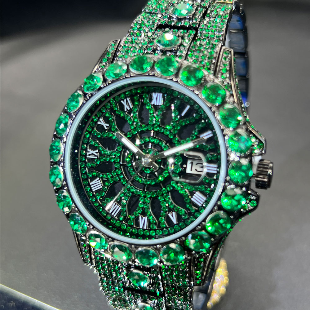 Green Diamond Watch For Men Br - Jewelry And Watches Luxury Brand ulasan dan harga